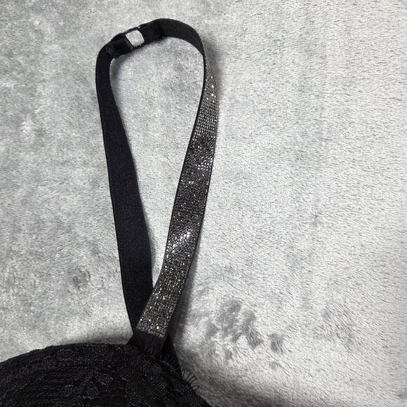 Victorias Secret Dream Angels Bra 44DD Twinkle Rhinestone Strap Lace Push Up - Picture 4 of 8